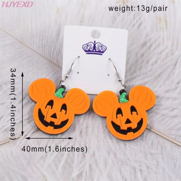 Disney Jack-o-Lantern Halloween pumpkin earrings - Picture 6 of 12